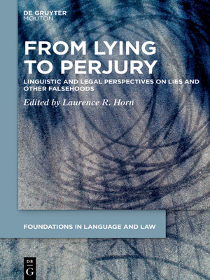 cover image of From Lying to Perjury